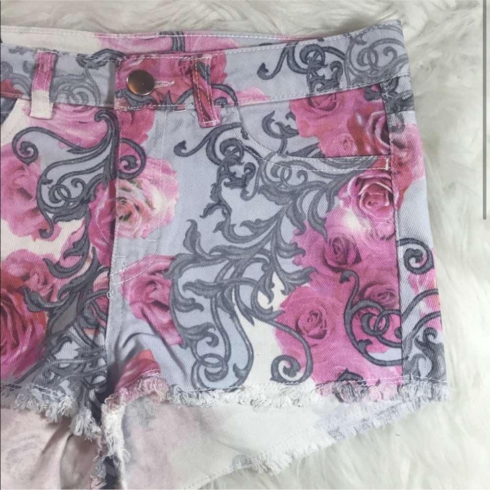H&M Rose Denim Shorts